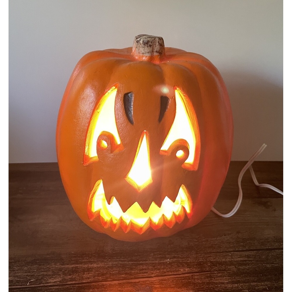 Halloween Jack-O-Lantern 9" Foam Blow Mold Pumpkin Paper Magic Group Scary Teeth